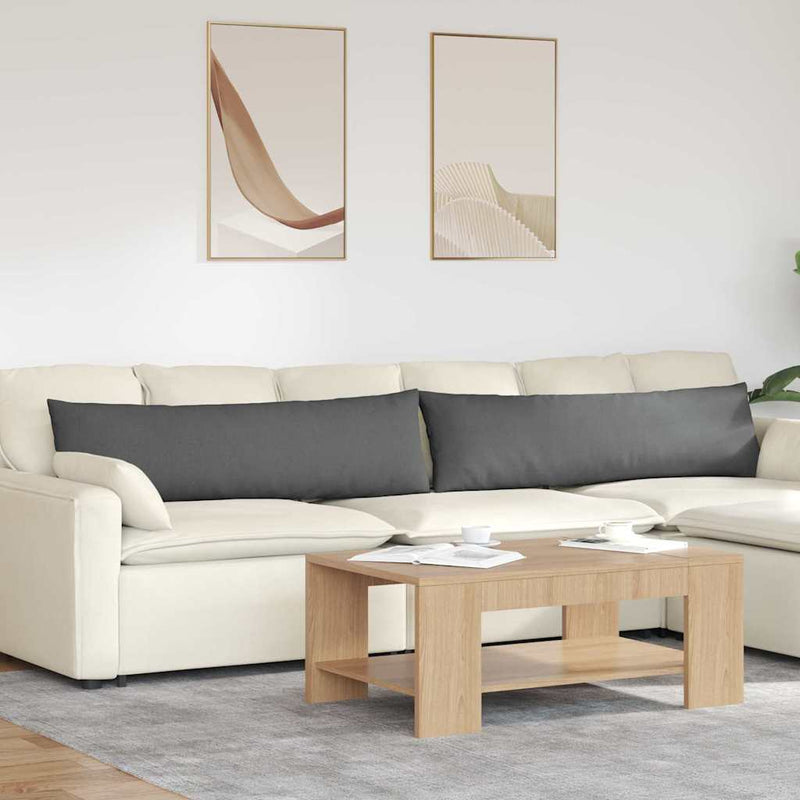 Load image into Gallery viewer, Vidaxl sofa kussens 2 pcs donkergrijs 145 x 40 cm stof

