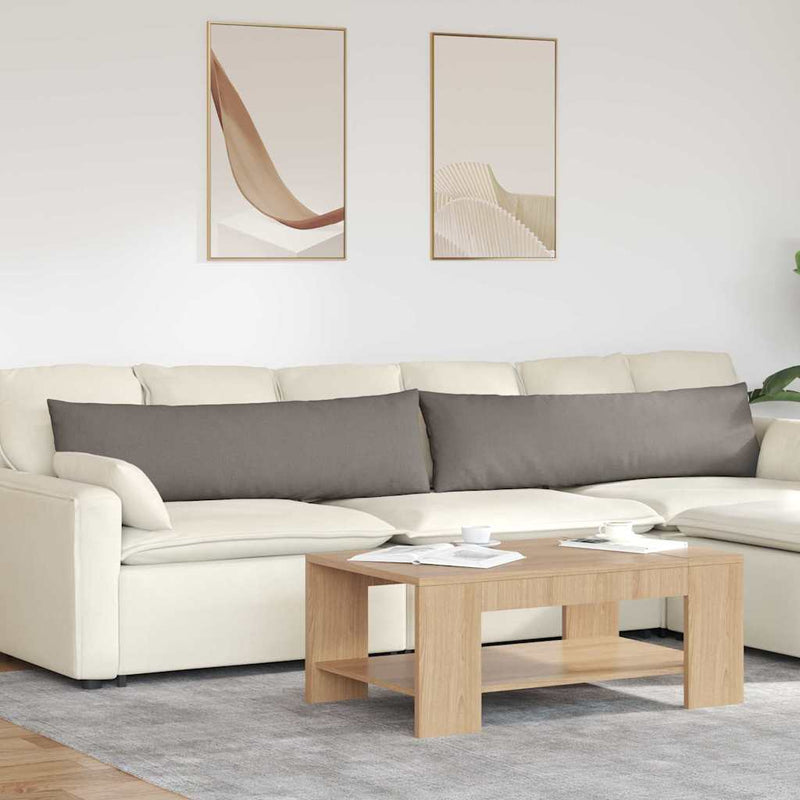 Load image into Gallery viewer, Vidaxl sofa kussens 2 stuks taupe 145 x 40 cm stof

