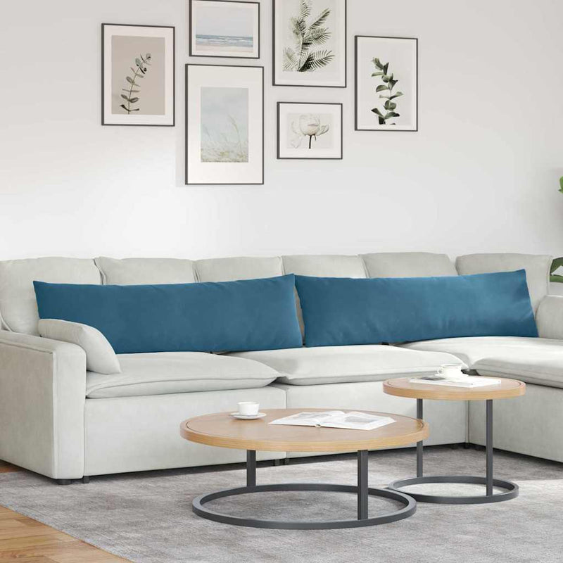 Load image into Gallery viewer, Vidaxl sofa kussens 2 stuks blauw 145 x 40 cm cordstof
