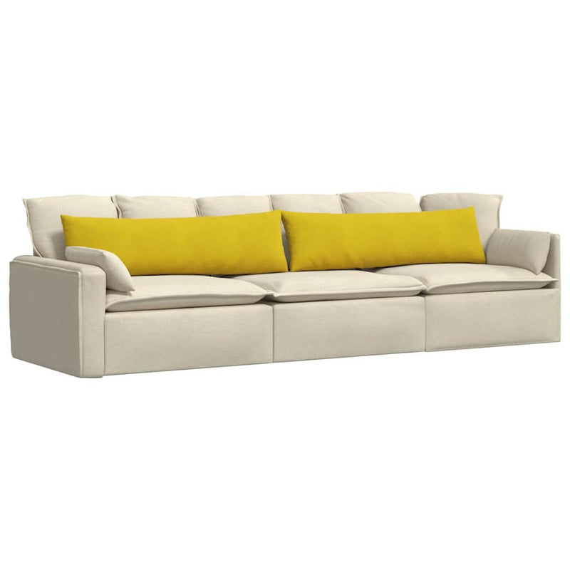 Load image into Gallery viewer, Vidaxl sofa kussens 2 stuks geel 145 x 40 cm cordstof
