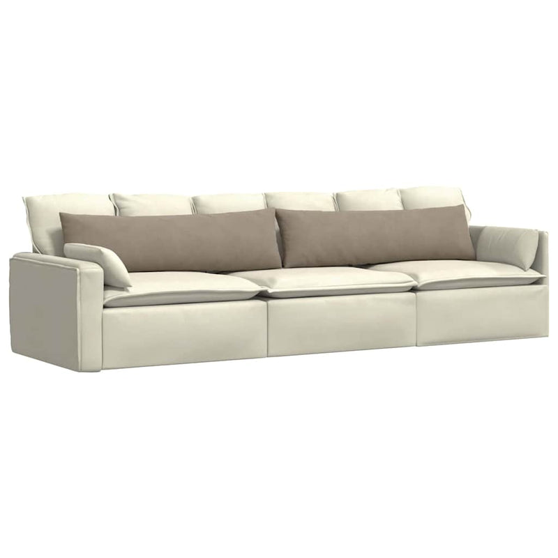 Load image into Gallery viewer, Vidaxl sofa kussens 2 stuks taupe 145 x 40 cm stof
