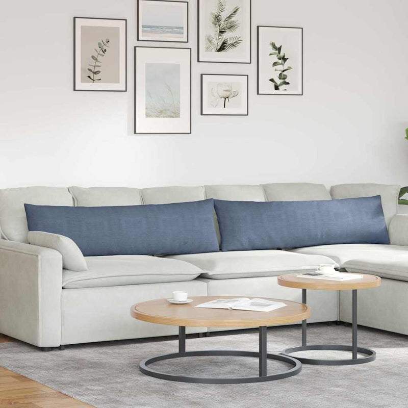 Load image into Gallery viewer, Vidaxl sofa kussens 2 stuks blauw 145 x 40 cm cordstof
