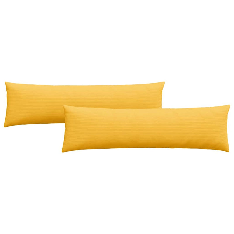 Load image into Gallery viewer, Vidaxl sofa kussens 2 stuks lichtgeel 145 x 40 cm cordstof
