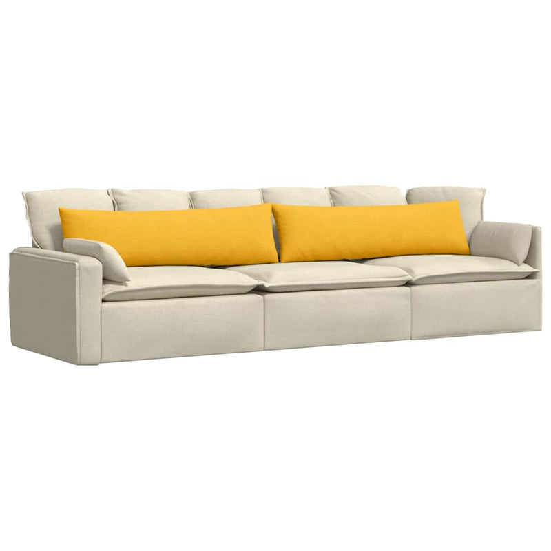 Load image into Gallery viewer, Vidaxl sofa kussens 2 stuks lichtgeel 145 x 40 cm cordstof
