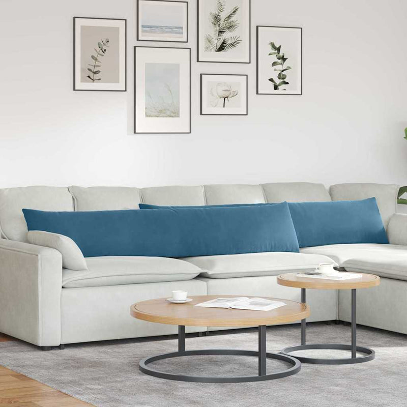 Load image into Gallery viewer, Vidaxl sofa kussens 2 stuks blauw 200 x 40 cm cordstof
