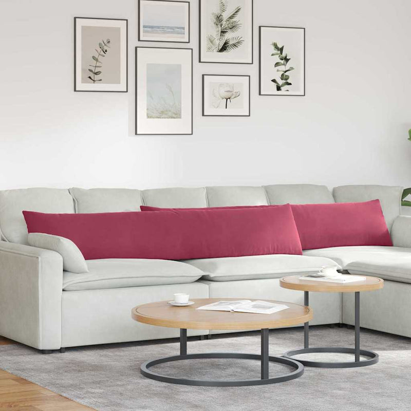 Load image into Gallery viewer, Vidaxl sofa kussens 2 stuks wijnrood 200 x 40 cm cordstof
