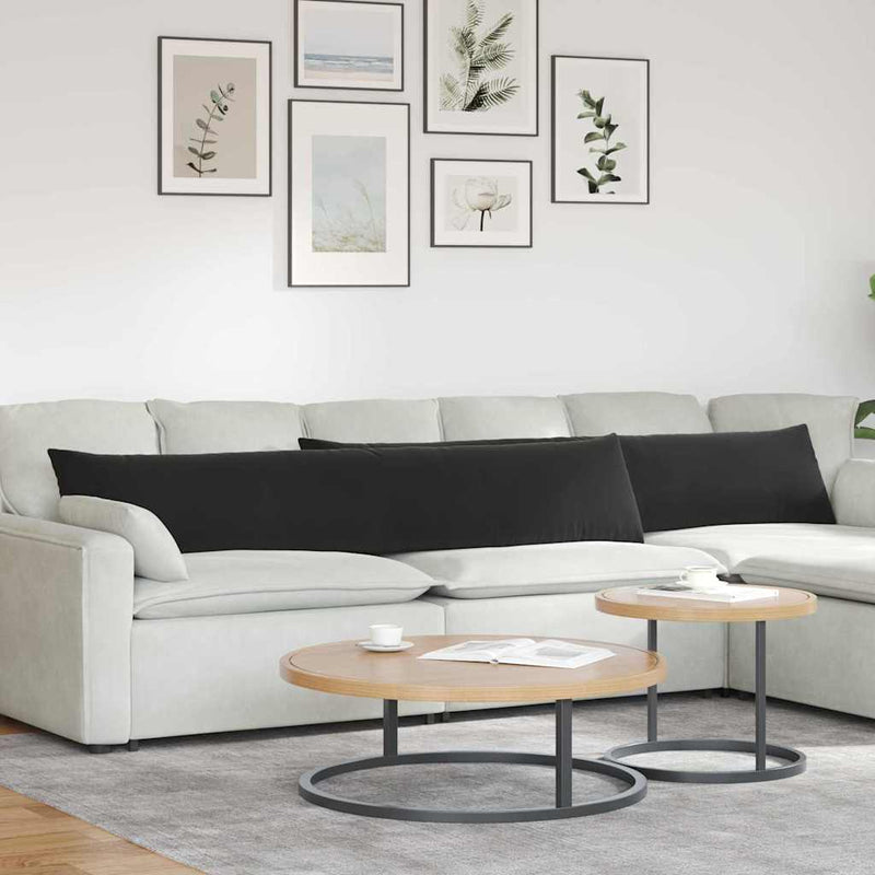 Load image into Gallery viewer, Vidaxl sofa kussens 2 stuks zwart 200 x 40 cm cordstof
