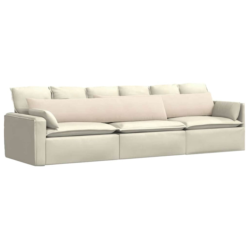 Load image into Gallery viewer, Vidaxl sofa kussens 2 stuks beige 200 x 40 cm stof
