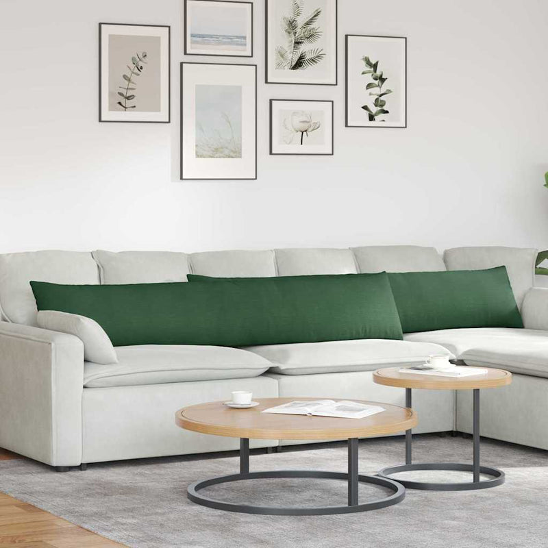 Load image into Gallery viewer, Vidaxl sofa kussens 2 stuks donkergroen 200 x 40 cm cordstof
