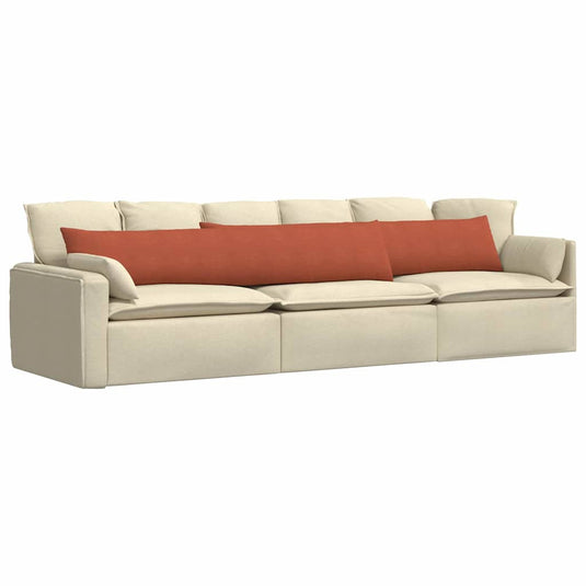 Vidaxl sofa kussens 2 stuks rood-oranje 200 x 40 cm cordstof