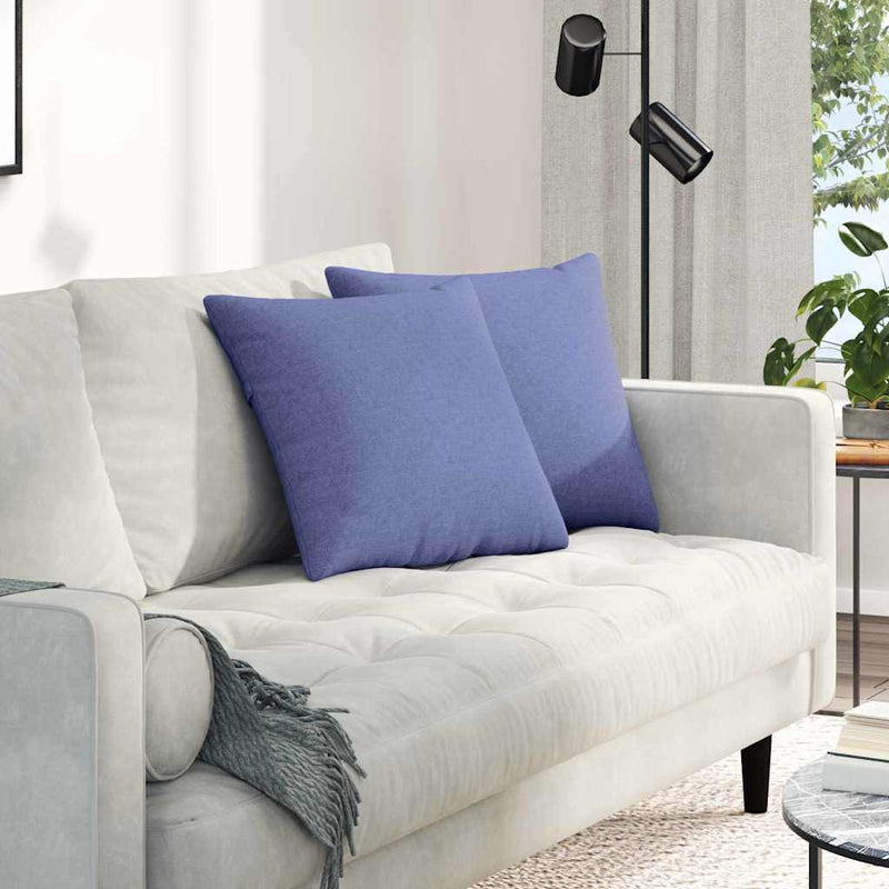 Load image into Gallery viewer, Vidaxl sofa kussens 2 pcs jeans blauw 45 x 45 cm stof
