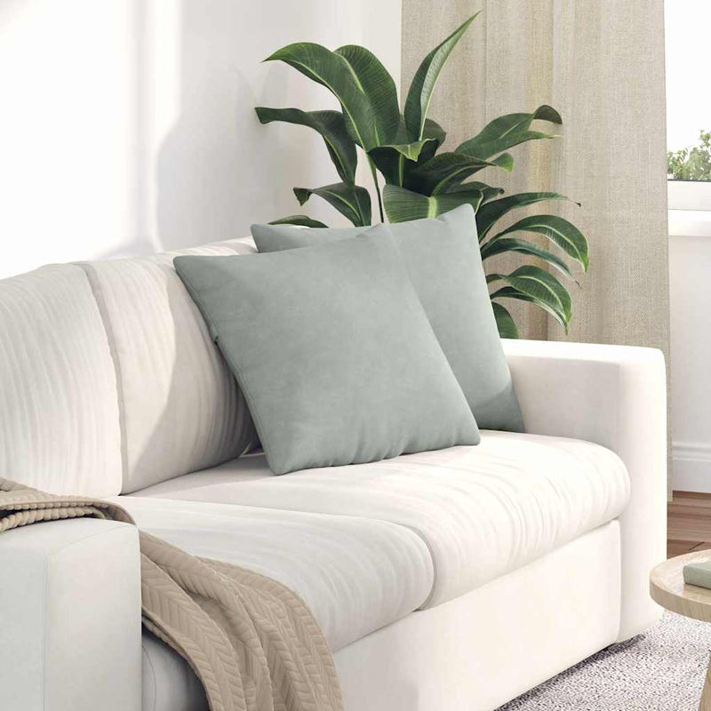 Load image into Gallery viewer, Vidaxl sofa kussens 2 stuks lichtgrijs 45 x 45 cm cordstof
