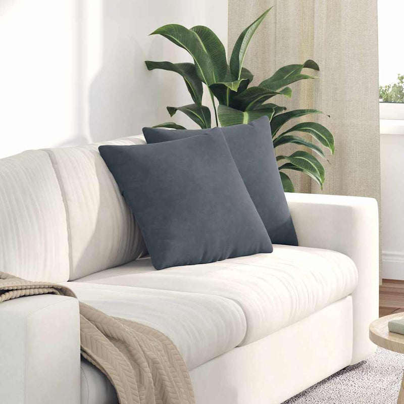 Load image into Gallery viewer, Vidaxl sofa kussens 2 stuks donkergrijs 45 x 45 cm cordstof
