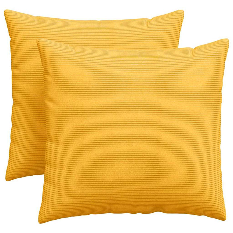 Load image into Gallery viewer, Vidaxl sofa kussens 2 stuks lichtgeel 45 x 45 cm cordstof
