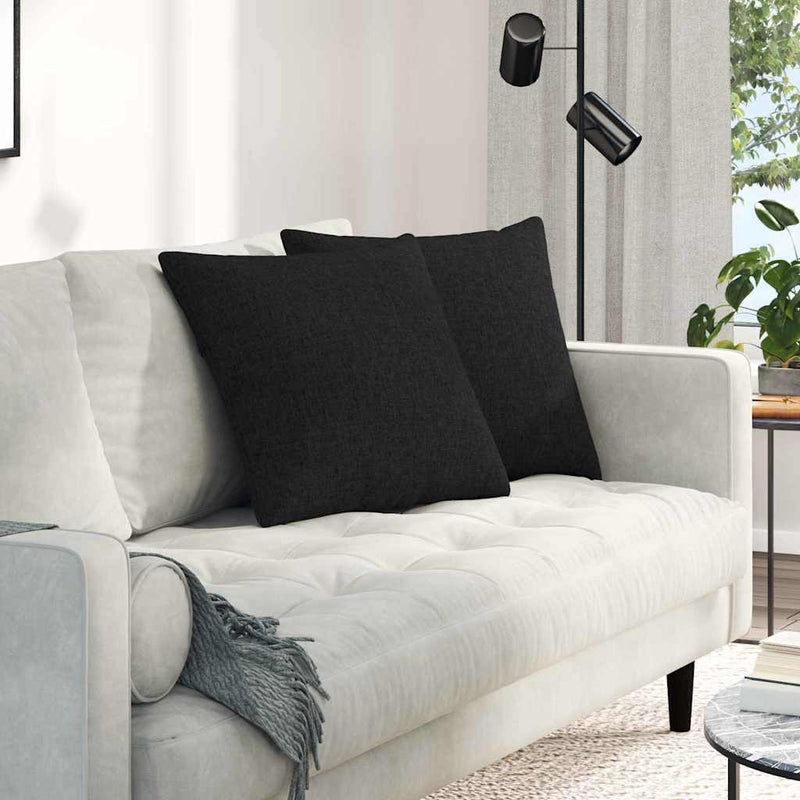 Load image into Gallery viewer, Vidaxl sofa kussens 2 pcs zwart 50 x 50 cm stof
