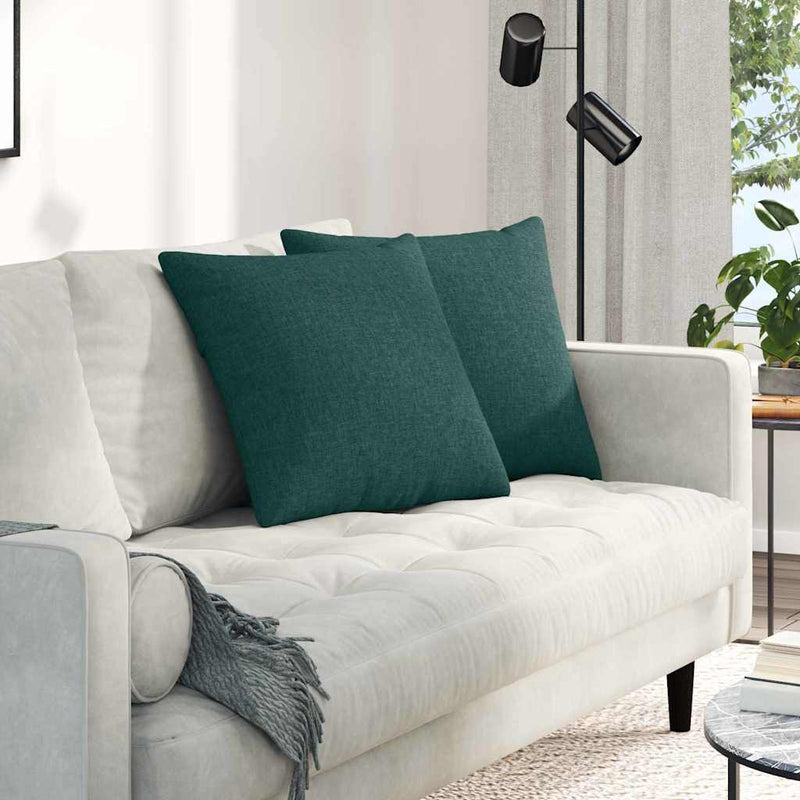 Load image into Gallery viewer, Vidaxl sofa kussens 2 pcs donkergroen 50 x 50 cm stof
