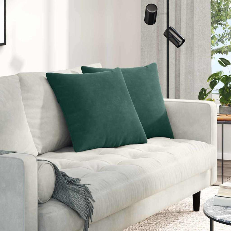 Load image into Gallery viewer, Vidaxl sofa kussens 2 stuks donkergroen 50 x 50 cm cordstof
