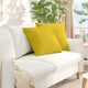 Vidaxl sofa kussens 2 stuks geel 50 x 50 cm cordstof