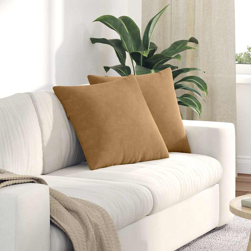 Load image into Gallery viewer, Vidaxl sofa kussens 2 stuks bruin 50 x 50 cm cordstof
