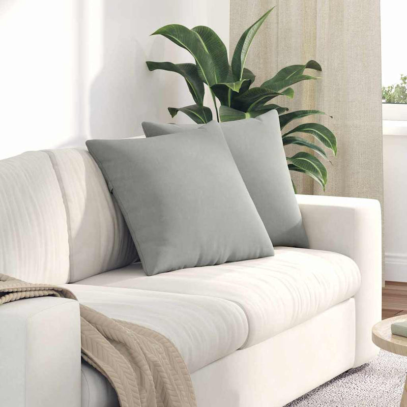 Load image into Gallery viewer, Vidaxl sofa kussens 2 stuks lichtgrijs 50 x 50 cm stof
