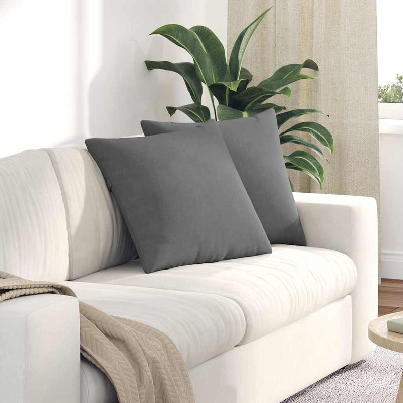 Load image into Gallery viewer, Vidaxl sofa kussens 2 stuks donkergrijs 50 x 50 cm stof
