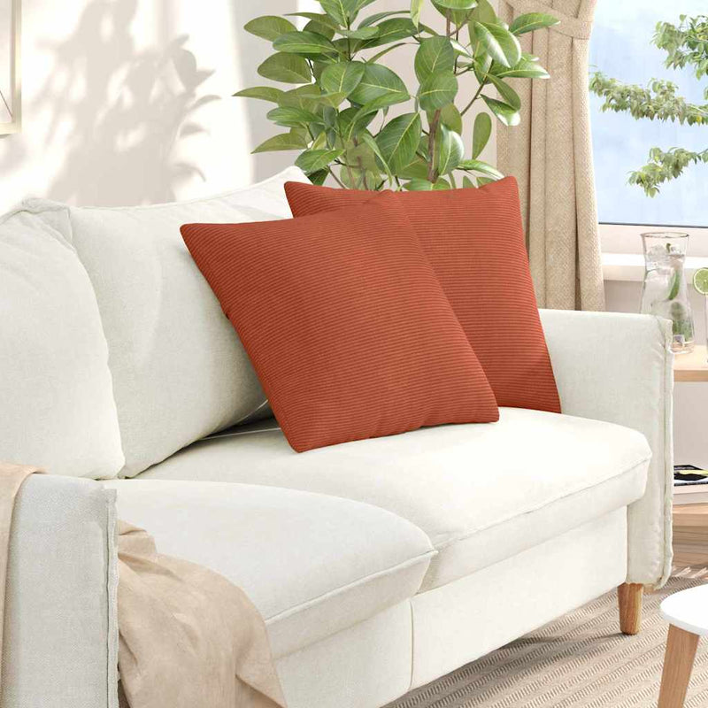 Load image into Gallery viewer, Vidaxl sofa kussens 2 stuks rood-oranje 50 x 50 cm cordstof
