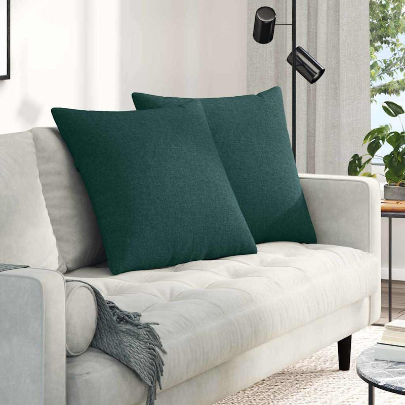 Load image into Gallery viewer, Vidaxl sofa kussens 2 pcs donkergroen 60 x 60 cm stof
