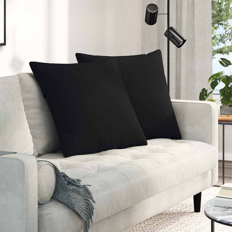 Load image into Gallery viewer, Vidaxl sofa kussens 2 stuks zwart 60 x 60 cm stof
