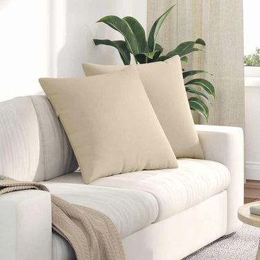Vidaxl sofa kussens 2 stuks crème 60 x 60 cm stof