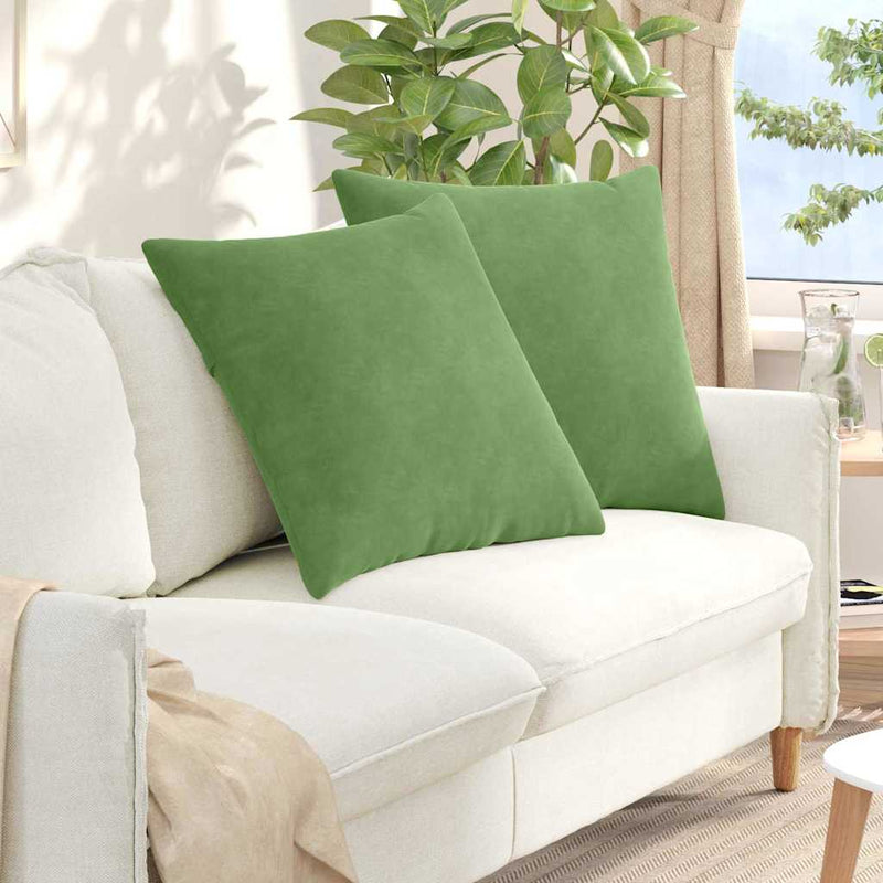 Load image into Gallery viewer, Vidaxl sofa kussens 2 stuks lichtgroen 80 x 80 cm cordstof

