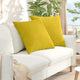 Vidaxl sofa kussens 2 stuks geel 80 x 80 cm cordstof