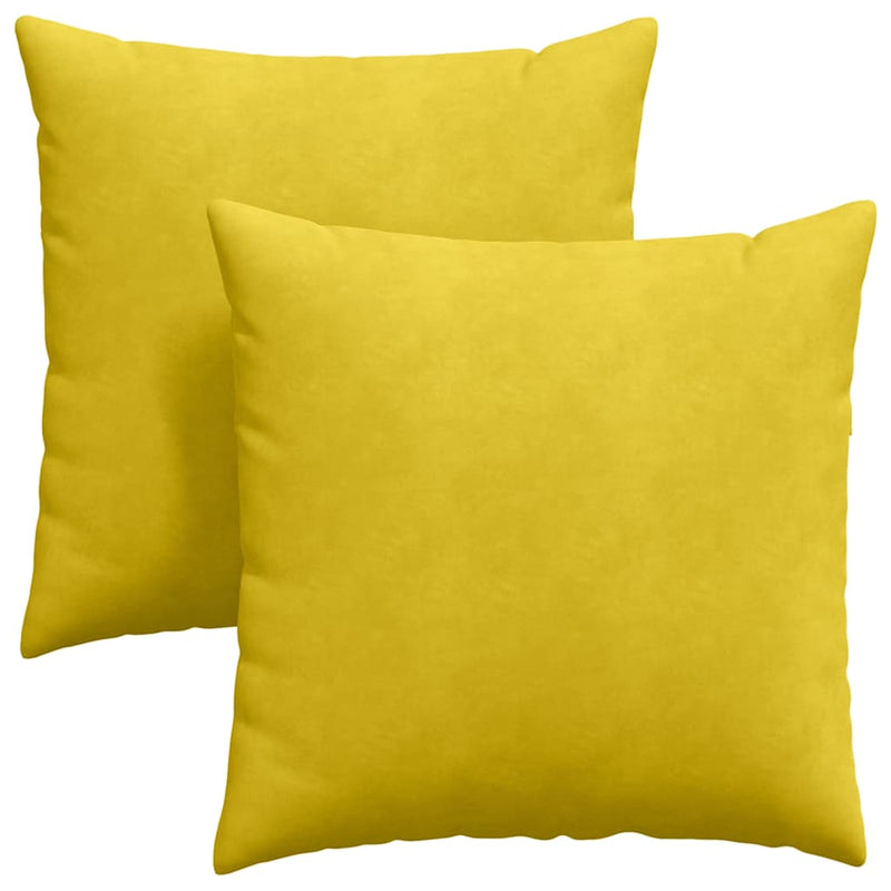 Load image into Gallery viewer, Vidaxl sofa kussens 2 stuks geel 80 x 80 cm cordstof
