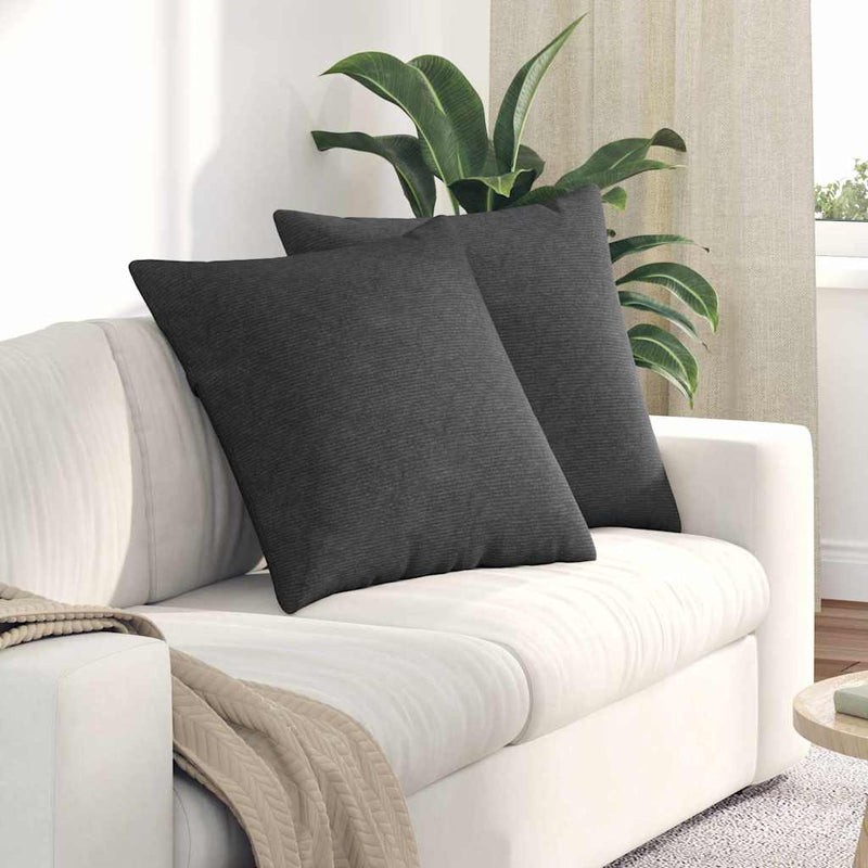 Load image into Gallery viewer, Vidaxl sofa kussens 2 stuks donkergrijs 80 x 80 cm cordstof
