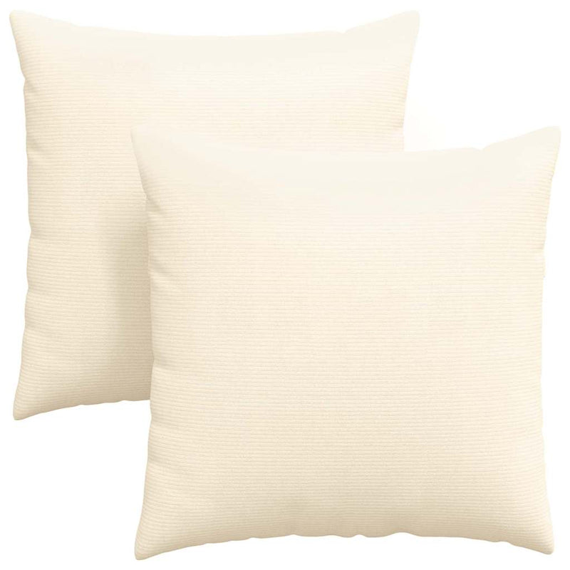 Load image into Gallery viewer, Vidaxl sofa kussens 2 stuks crème 80 x 80 cm cordstof
