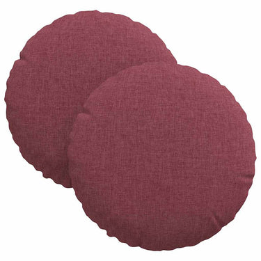 Vidaxl zitkussens 2 pcs wijnrood ø30 x 13 cm stof