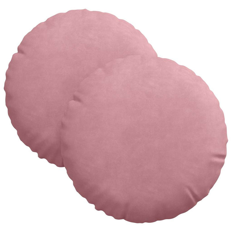 Load image into Gallery viewer, Vidaxl zitkussens 2 stuks roze ø 40 x 13 cm fluweel
