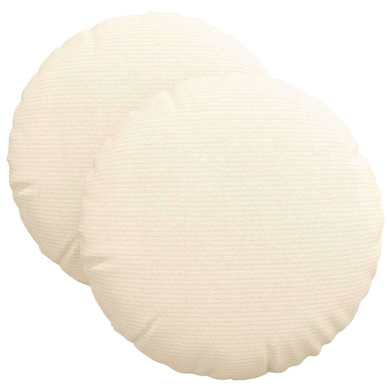 Load image into Gallery viewer, Vidaxl zitkussens 2 pcs crème ø 40 cm katoen stof
