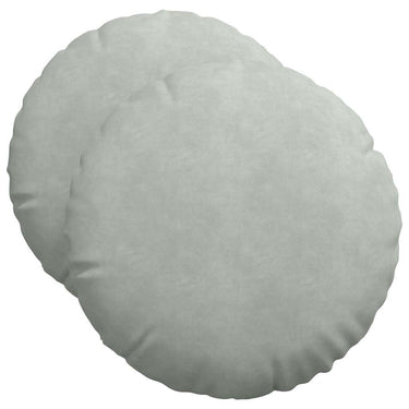 Vidaxl zitkussens 2 stuks lichtgrijs ø 40 x 13 cm fluweel