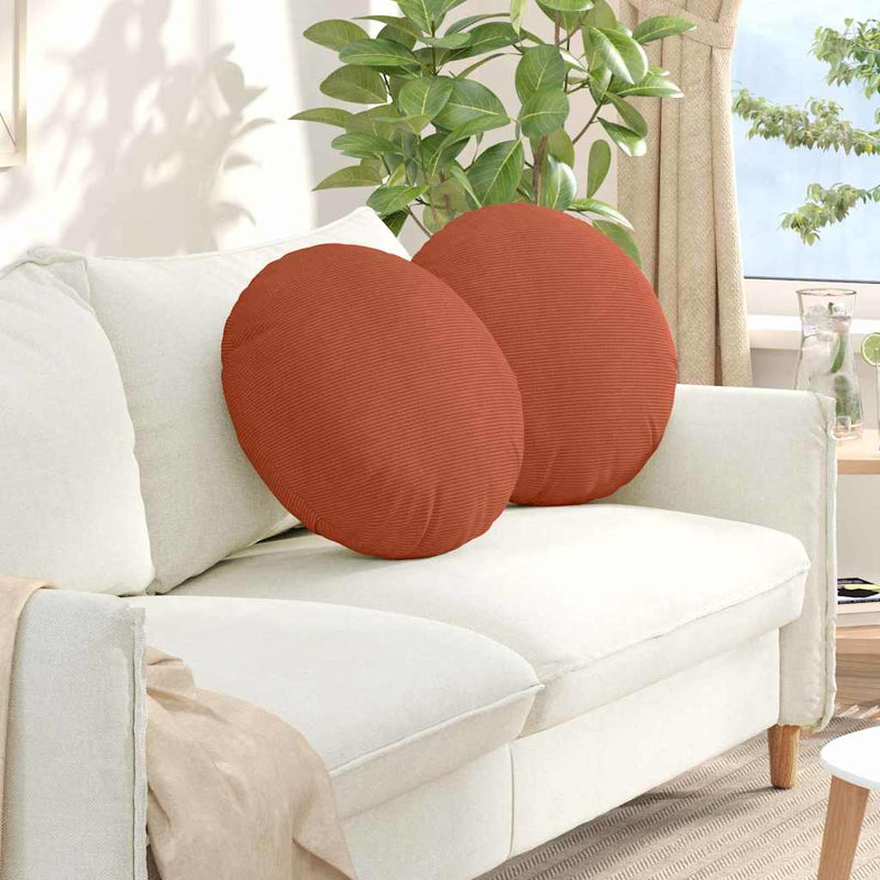 Load image into Gallery viewer, Vidaxl zitkussens 2 pcs rood-oranje ø 50 cm katoen stof

