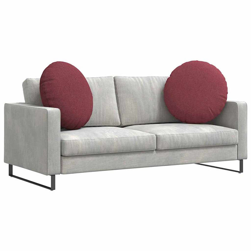 Load image into Gallery viewer, Vidaxl zitkussens 2 pcs wijnrood ø60 x 21 cm stof
