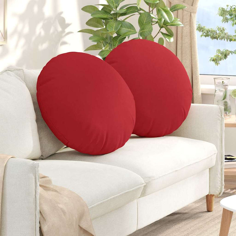 Load image into Gallery viewer, Vidaxl zitkussens 2 pcs rood ø60 x 21 cm stof
