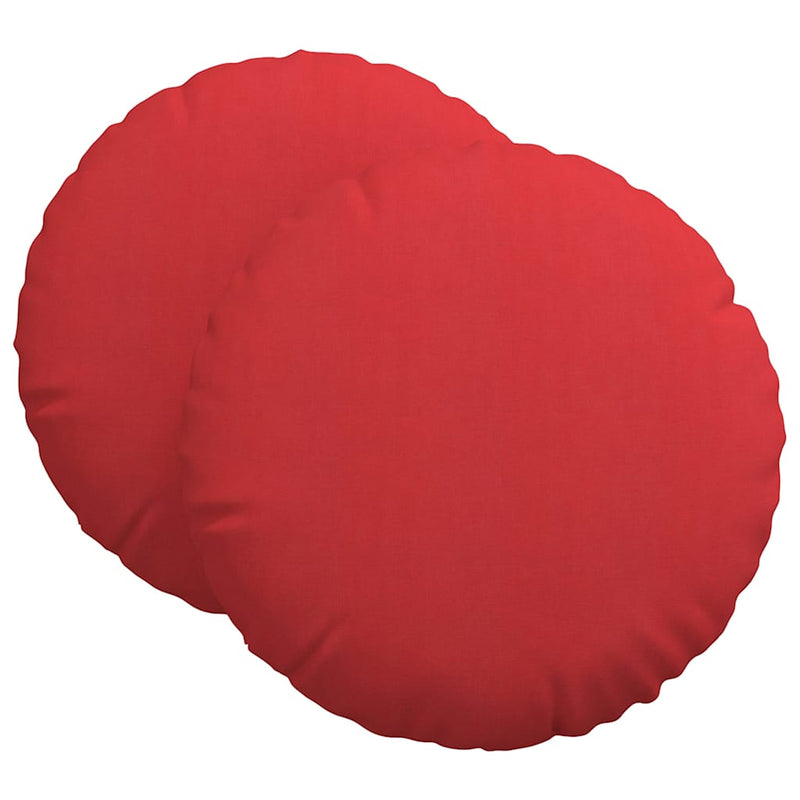 Load image into Gallery viewer, Vidaxl zitkussens 2 pcs rood ø60 x 21 cm stof

