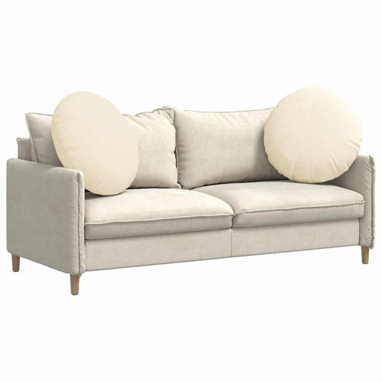 Vidaxl zitkussens 2 pcs crème ø 60 cm katoen stof