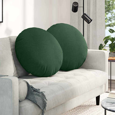 Vidaxl zitkussens 2 pcs donkergroen ø 60 cm katoen stof