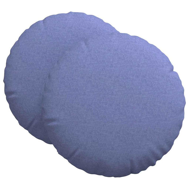 Load image into Gallery viewer, Vidaxl zitkussens 2 pcs jeans blauw ø80 x 29 cm stof
