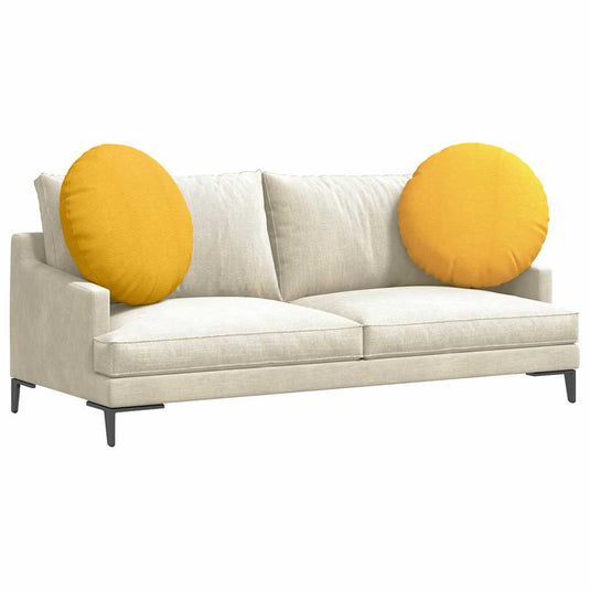 Vidaxl zitkussens 2 pcs lichtgeel ø 80 cm katoen stof