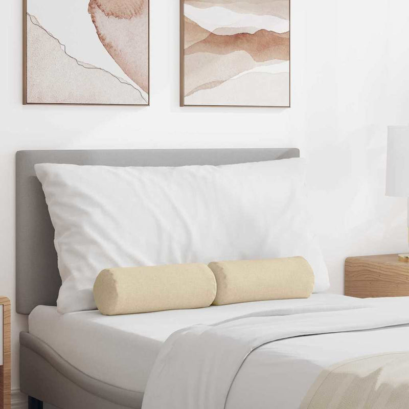 Load image into Gallery viewer, Vidaxl bolster kussens 2 stuks crème ø 15 x 40 cm stof
