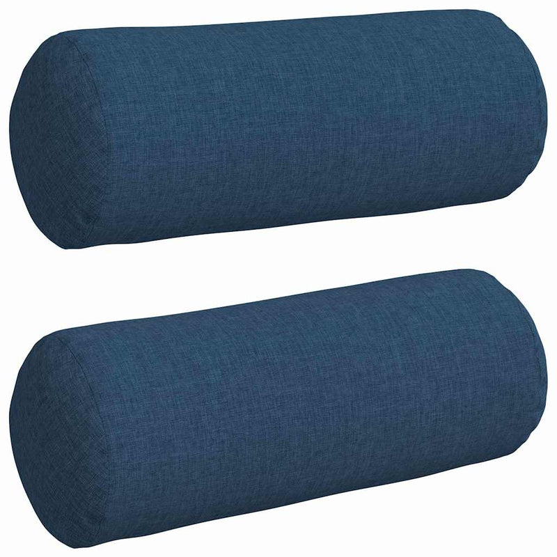 Load image into Gallery viewer, Vidaxl bolster kussens 2 stuks blauw ø 15 x 40 cm stof

