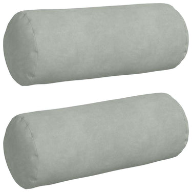Vidaxl bolster kussens 2 stuks lichtgrijs ø 15 x 40 cm cordstof