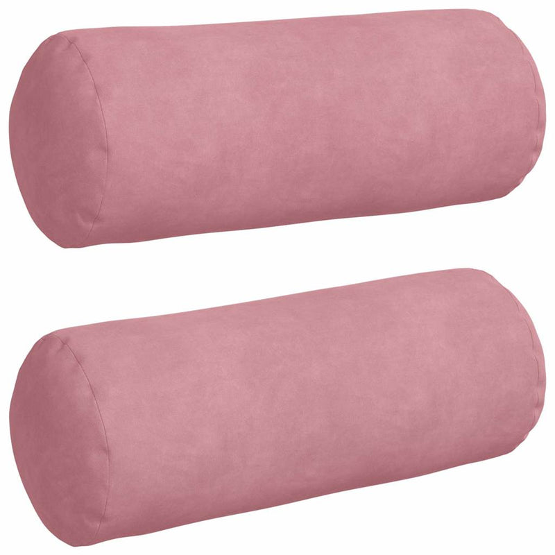 Load image into Gallery viewer, Vidaxl bolster kussens 2 stuks roze ø 15 x 40 cm cordstof
